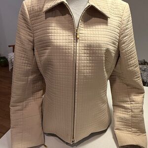 Vintage Casual Corner Beige  Quilted Jacket Size 10